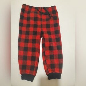 Monkey Bars 18 Month Red & Black Buffalo Plaid Fleece Joggers